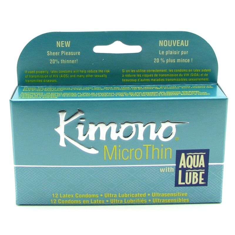 Kimono Aqua Lube Condoms 12 Pack