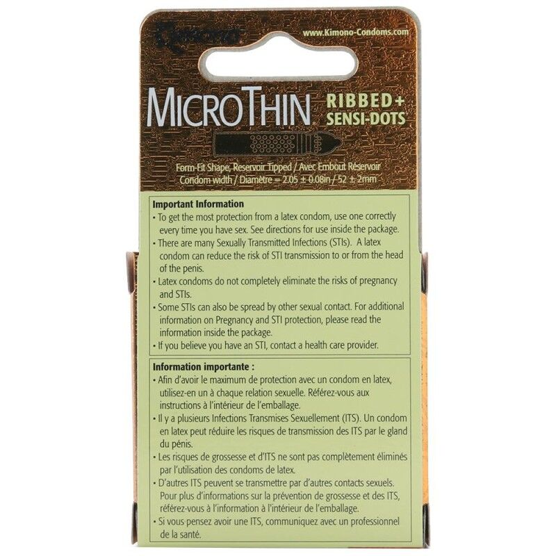 Textured Ribbed & Dots Condoms 3 pack