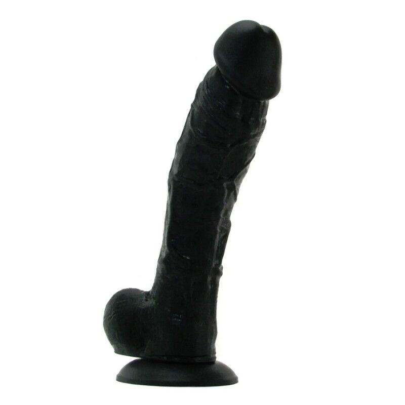 Colours 8" Firm Silicone Dildo in Black
